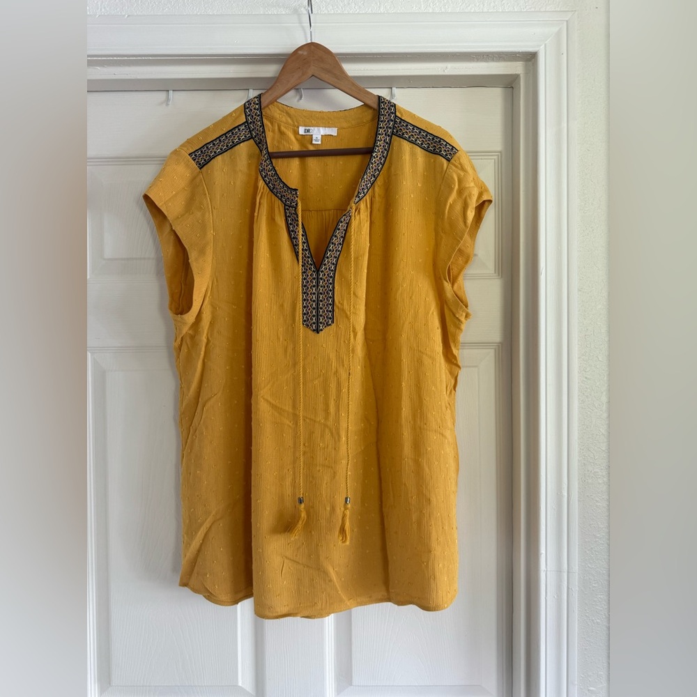DR2 Blouse, Gold Yellow, Size XL